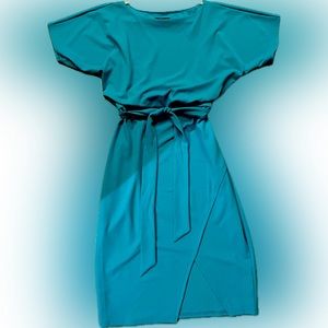 Kensie Teal Colored Mid-Calf Dress, Size 14